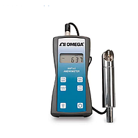 OMEGA HHF141A-USB Precision Handheld, Rotating Metal Vane Anemometer (1" Probe, USB, 300~6,800 FPM)