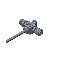 Amphenol LTW SI-050500-KZ0-TSA02 Sensor Cables / Actuator Cables Circular Metric Connector, T Cable, Metal, I Coding, 4A, 05 pins, (End 1) Male Female (Power) + Male (Signal), (End 2) Female Female (Power) + Male (Signal), Screw Thread, Length 2000 mm, IP68 Mated