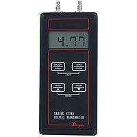 Dwyer 477AV-8 Handheld Digital Manometer for Pressure, Flow & Velocity ± Calibration (± 0.5 %, 258000 FPM, 150 psi, Tubing, 1/8 in ID, 1/4 in OD)
