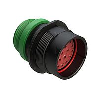 Amphenol SINE Systems AHDP04-24-21PN-STA Connectors 21 Position Receptacle, Pin, Shell Size 24, Normal Diameter Seal (Green), Small Thread Adapter