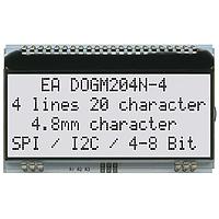 DISPLAY VISIONS EA DOGM204N-A LCD Character Displays 4x20 - 4.83mm Black&White Rfltve