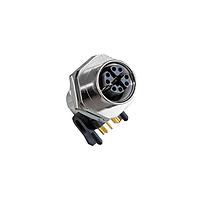 Amphenol LTW MSXS-08PFFR-SF7004 Sensor Cables / Actuator Cables M Series Sensor Connector, M12, X Code, Metal, 0.5A, 08 pins, Female Connector, Female Contact, Hexagonal, Screw Thread, PCB 90 , Receptacle, Front Fastened, IP67