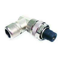 Amphenol SINE Systems RTHP6121SNH16-BS2 Connectors 3.6mm Plug, Female with 90 Shielded Backshell with RADSOK Technology, High Amperage, Crimp, 630V, Shell Size 12