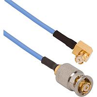 Amphenol SV Microwave FQSMP-047-FRSMP-120 RF Cable Assemblies SMP F QB to SMP R/A F 12"Cable