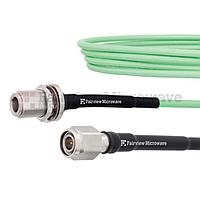 Fairview FMCA1250 Low Loss N Female Bulkhead to TNC Male Cable LL142 Coax and RoHS with LF Solder