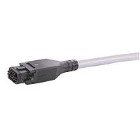 HARTING 33400500201050 Overmolded Cables Han 1A Overmolded 5+PE lever locking, female to flying leads - PVC 5m