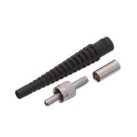 Amphenol Fiber Optics 905-150-5041 SMA Optical Connector SMA Fiber Optic Connector, 206um, MM, Stainless Steel Body & ferrule, Knurl Nut, Dust Cap, Crimp & Black Boot