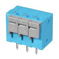 Same Sky (formerly CUI Devices) TBL004V-508-14BE-2GY Fixed Terminal Blocks Terminal block, screwless, 5.08, Vertical, 14 poles, Blue w Grey button