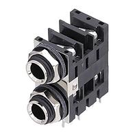 Amphenol Audio ACJM-MHDE Phone Connectors 1/4"DUALJACK Pigybac Hor CHASSIS CONN