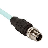 Panduit ICX44T1NBL2M Ethernet Cables / Networking Cables IndustrialNet Cordset - M12 Bulkhead Fem