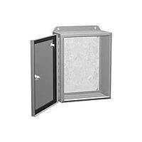 Hammond Manufacturing EJ14128 Hinged Cover Eclipse Junior encl w/ panel - 14 x 12 x 8 - Steel/Gray - N4,12