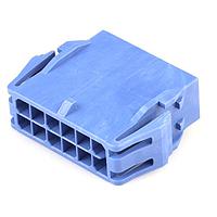 Molex 215922-1030 Plug Housing Versa Color Plug Housing Dual Row 10 Ckts Panel Mount GloWire Blu