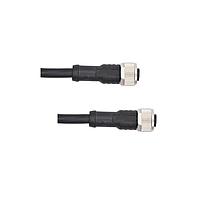 Amphenol LTW M12A03FL-12AFL-SB002 Sensor Cables / Actuator Cables M12 Circular Metric Connector, A Code, Metal, 4A, 03 pins, Female Connector, Female Contact, Straight-to-Straight, Screw Thread, Overmolded Double Ended, Length 2000mm, IP68 / IP69K