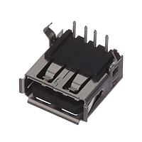 Amphenol Commercial Products GSB12121031EU USB Type A Connectors USB2.0 A RECEPT,RIGHT ANGLE TYPE