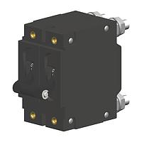 Carling Technologies CA2-B0-34-810-321-C Hydraulic-Magnetic 2-pole, Handle, 100 amp circuit breaker, Stud 1/4-20 terminals, UL 1077 Recognized CSA Accepted