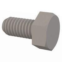 Essentra Components 50M060100J012 Machine Screw Hex Unslotted Bolt, M6 X 1 Thread, 12mm Lg