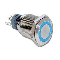 E-Switch PV3WF2B0SSG-341 Anti-Vandal ANTI-VANDAL, 2A 48VDC, SPDT On-(On), Panel Mount, Front Solder