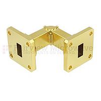 Fairview SMF-51EB-001 WR-51 Waveguide E-Bend Instrumentation Grade Using UBR180 Flange With a 15 GHz to 22 GHz Frequency Range
