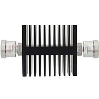Fairview  SA75DFDF50W-03 3 dB Fixed Attenuator 7/16 Female To 7/16 Female Directional Up To 7.5 GHz Rated To 50 Watts With Black Aluminum Heatsink Body