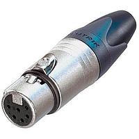 NEUTRIK NC6FSXX-B Connectors 6P F CBLE END XX SER SWITCHCR.B