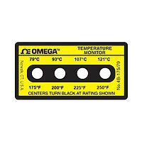 OMEGA 4B-A-175-30 Non-Reversible, Four point Horizontal Temperature Label (250 °F)