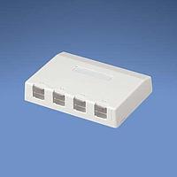 Panduit CBXS4BL-AY Wire Ducting & Raceways Surf Mount Box 4 Port Shuttered Bl