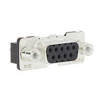 AMP Connectors - TE Connectivity 3-338313-2 Receptacle DSUB E09S V/MNT