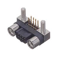 Amphenol Socapex MHDAS2M008YCE51 Connectors Micro HDAS 8 male right angle pc tail contacts8 position pin 1.27 mm 2 row right Angle