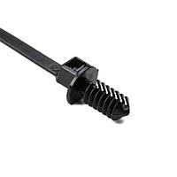 HellermannTyton 157-00073 Cable Tie Mounts 1-Piece Cable Tie with Fir Tree Mount, 8.3" Long, 0.25 - 0.28" Mounting Hole, PA66HIRHS, Black, 1000/pkg