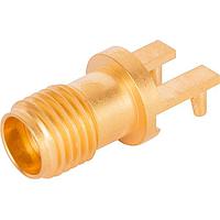 Amphenol SV Microwave 1521-00005 PCB Connectors 2.92mm Female PCB Edge Lock Connector, 2 Leg, .062" PCB Thickness"