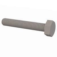Essentra Components 50M040070J025 Machine Screw Hex Unslotted Bolt, M4 X .7 Thread, 25mm Lg