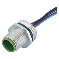 Murrelektronik 7000-13522-9720050 Connectors M12 male receptacle A-cod. front mount incl. nut, wires PP 5x0,34 0,5m