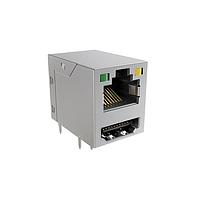 Amphenol Commercial Products RJE36188244H RJ45 Over HDMI Stacked RJ45 over HDMI LED G/Y 50 micro inch Contact Gold Plating