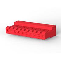 AMP Connectors - TE Connectivity 4-640428-0 Receptacle Housing CLOSED W/O TABS 10P L.R. red 22 AWG