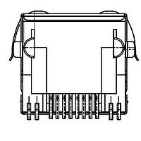 Adam Tech MTJ-88ARX1-FSM-SMT-PG-LV Modular RJ45 MODULAR JACK, SHIELDED, PNL