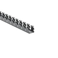 HellermannTyton 181-11019 Slotted Wall Wiring Duct Slotted Wall Wiring Duct, 1" x 1", Adhesive, PVC, Gray, 120ft/Carton