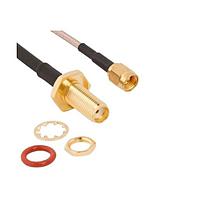 Amphenol RF 095-902-570-012 RF Cable Assemblies CA  SMA-SMA RP-SP BHD 12" IP67