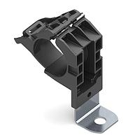 HellermannTyton 151-02005 Ratchet Clamp Ratchet P-Clamp, 0.76 - 1.42" Bundle Dia, 90 Long, 0.33" Hole Dia, PA66HIRHSUV/SS304, Black, 140/ctn