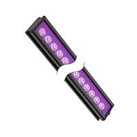 Banner Engineering LEDUV365LA580XG6-XQ LED Light Arrays Vision Light: 580 mm Linear Array - IP50; 24 High Intensity 365 nm UV LEDs - 24 V dc; Clear Glass Window; 5-pin M12 QD