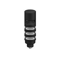 Banner Engineering TL50BL3AOSIKQ Tower Lights TL50 Pro Tower Light with IO-Link Sealed Omnidirectional Audible with Volume Adjust, Beacon Black Housing: 3 Lighted Segments; Voltage: 18-30 V dc; Environmental Rating: IP67; Colors: Multicolor; 4-pin M12 Integral QD