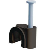 Essentra Components 22NCC0700R Cable Clamp, Nail-In Nail In Cable Clip,Single, Round, .354x.236 Inside