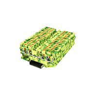 Amphenol Anytek APTS044PEYG00G DIN Rail Terminal Block APT 4mm2/2-2 PE YG Ground terminalSingle layer , 2in-2out Yellow-Green