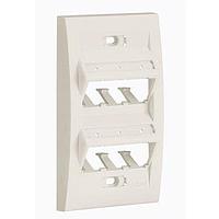 Panduit UICFPSE6EI Electrical Enclosures Faceplate, 6 Port, Executive, Sloped, Ul