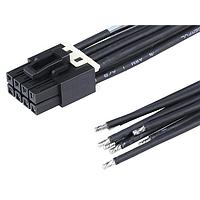 Molex 224086-1084 OTS Cable Assembly Mini-Fit Max Female-to-Pigtail Cable ASSY Tin Plt 8 Ckts 600mm Lgth 2.5mm Blk