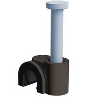 Essentra Components 22NCC0400R Cable Clamp, Nail-In Nail In Cable Clip,Single, Round, .257x.145 Inside