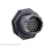 Eaton Souriau-Sunbank UTSX714D18PZ Receptacles Jam nut receptacle, without backshell, with 18 male PCB contacts, IP68/69K in unmated conditions, keying Z