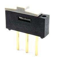 E-Switch EGJ1210AAT1 Slide Switches SLIDE,300mA / 500mA,24VDC / 12VDC,SPDT,On-On,Through Hole