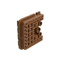 Amphenol SINE Systems AWB-51SDR Accessories Right Wedgelock for 102 Position Plug, (51 Positions),  Keyed D, Brown