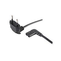 Same Sky (formerly CUI Devices) AC-R-C7-R-L EU AC Power Cord AC Cord Europe RA, C7 for C8 inlet RA, HO3VVH2-F 0.75MM/2, 3M, Black