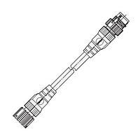 Omron Automation and Safety XS5W-D421-D81-P Sensor Cables / Actuator Cables NoVibe Cable 2M 2 Straight Conn Ends